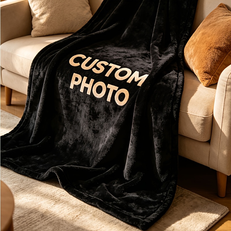 Personalized Custom Flannel Blanket, Soft Warm Comfortable Gift